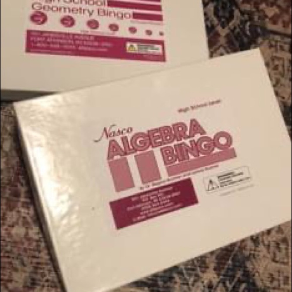 Algebra and Geometry Bingo